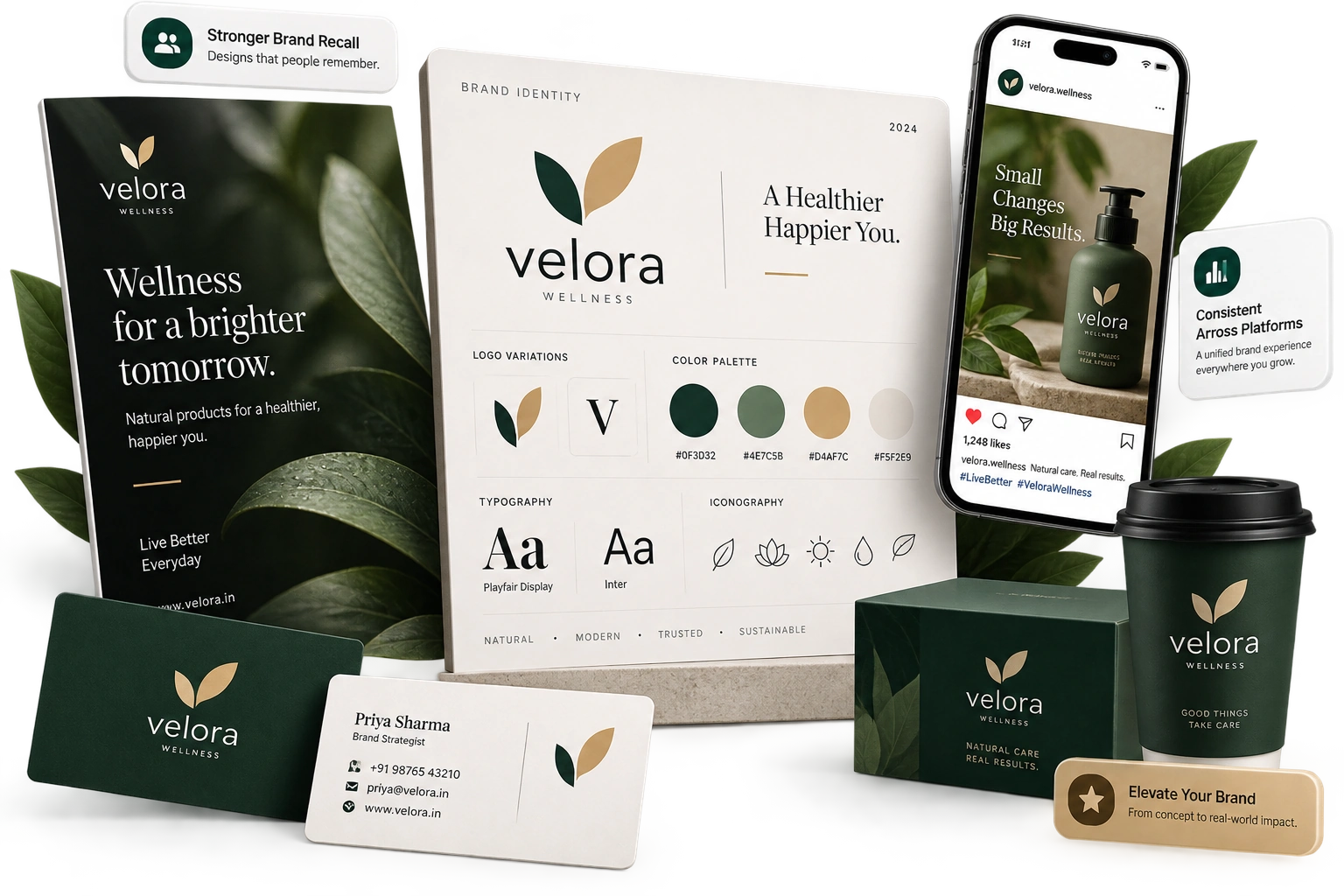 Branding and creative identity mockup